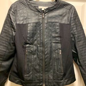 Faux leather moto jacket